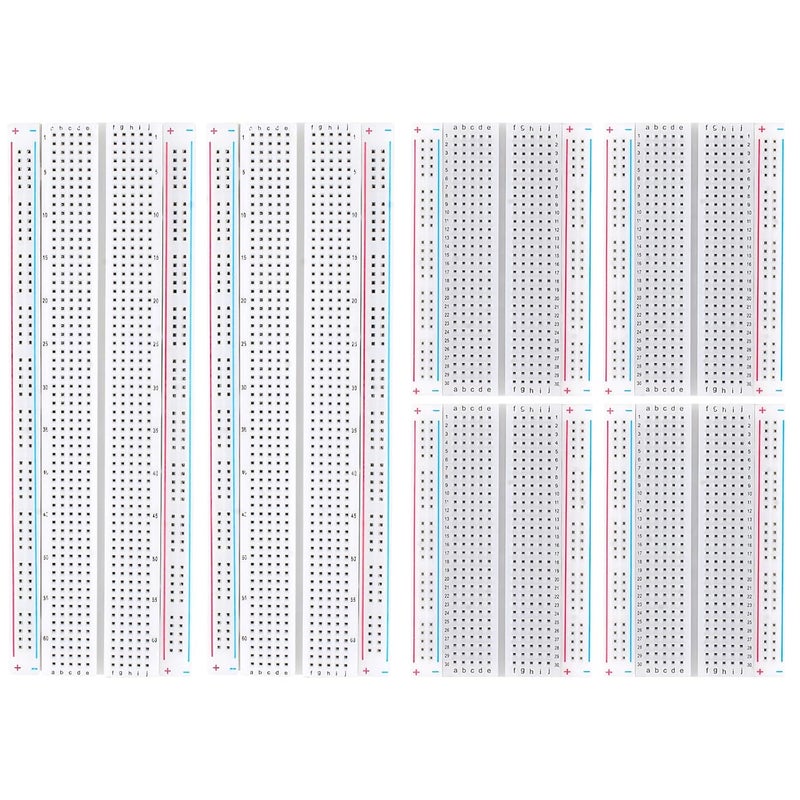 Rindion Breadboard, 6PCS Bread Board, Breadboard Kit Includes 2PCS 830 Point + 4PCS 400 Point, Power Distribution Connection Block for Arduino, Proto Shield and Prototype Shield - Image 1